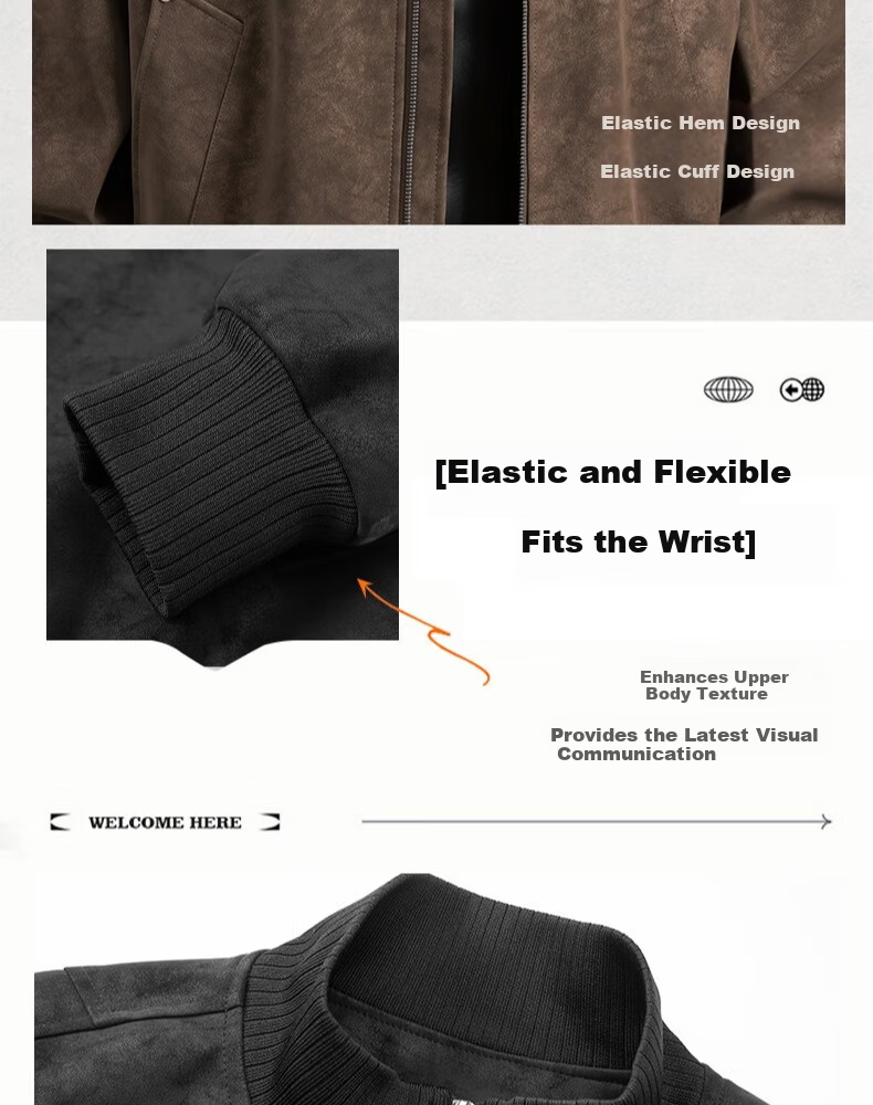 MARK FAIRWHALE American Vintage Matte PU Leather Jacket Men Autumn Winter Trendy Short Cleanfit Straight Shoulder Stand Collar Flight Jacket 7