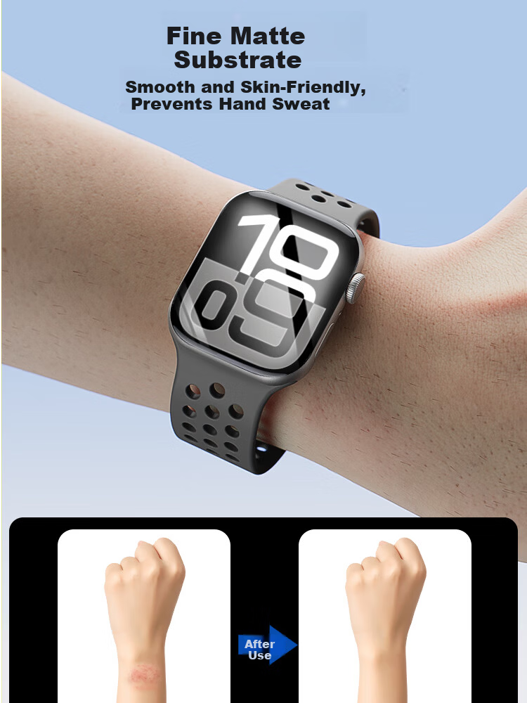 Moho [2-Pack] Protective Back Film for Apple iWatch S11 42MM, Hydrogel Screen Protector for Apple Watch S10 Sensor Full Coverage Screen Protector Quick Apply Tool 8