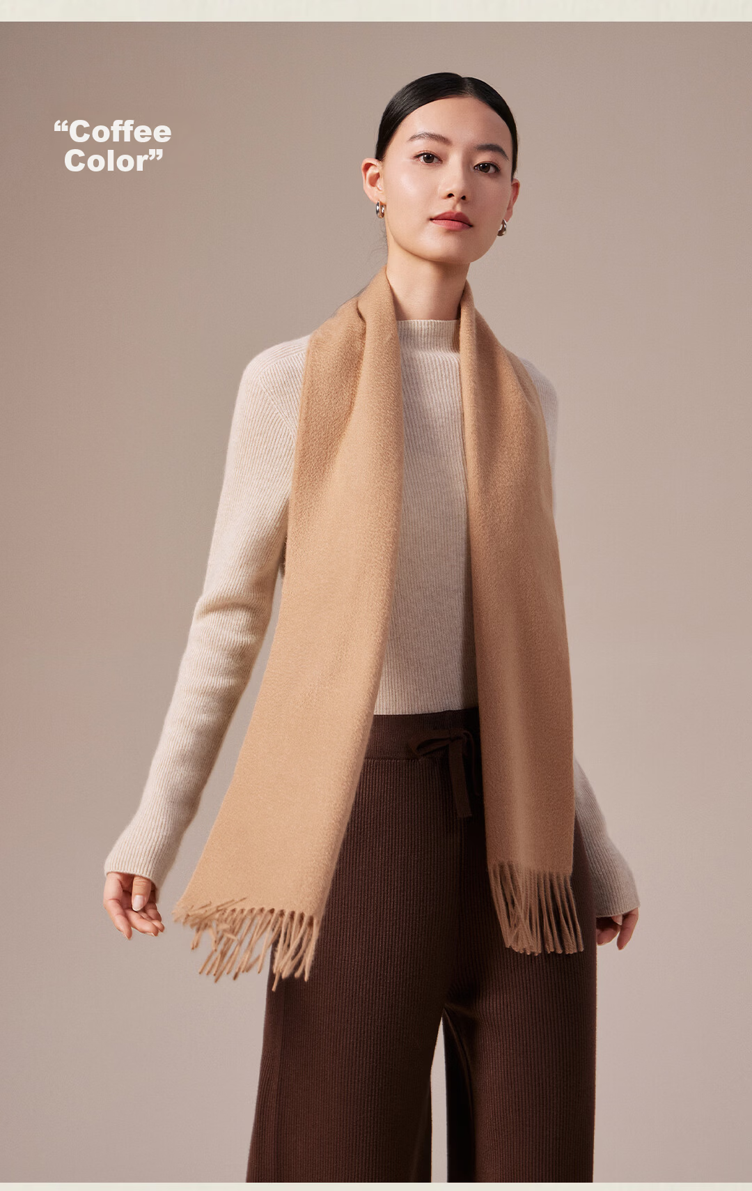 Shanghai Story 100% Cashmere Thickened Autumn Winter Warm Scarf Shawl Neck Warmer Gift for Elders Mother's Day Birthday Women 5