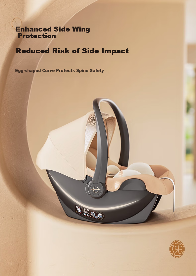 Elittile Infant Car Seat Carrier Newborn Baby 0-15 Months Portable Car Seat Golden Amber 8
