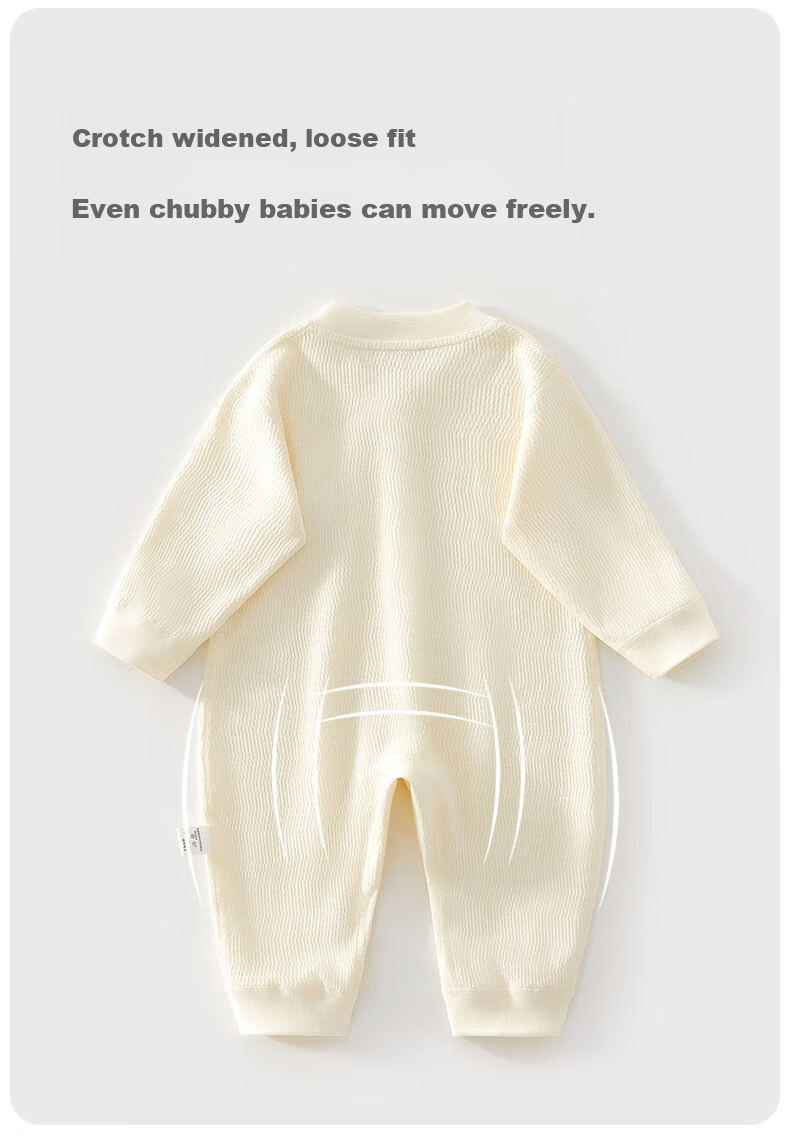 Baby Cotton Romper A-Class Autumn Long Sleeve Unisex Infant Bodysuit Open Crotch Jumpsuit 7