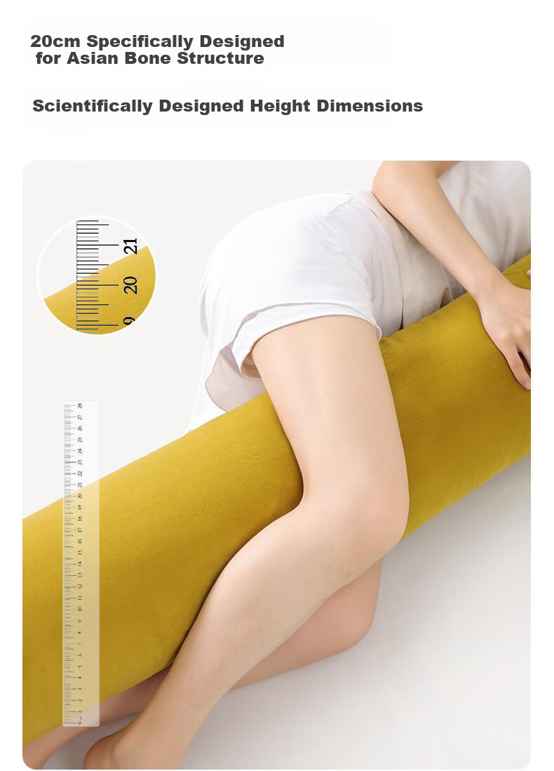AiLu Long Body Pillow for Girls Sleeping Pregnant Women Side Sleep Leg Hugging Cylindrical Pillow Removable Washable for Boys 15