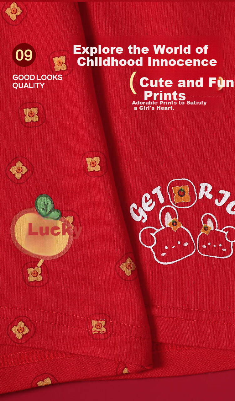 Hodohome Boys' Festive Lucky Red Antibacterial Cotton Crotch Boxer Shorts for New Year 325 150 9