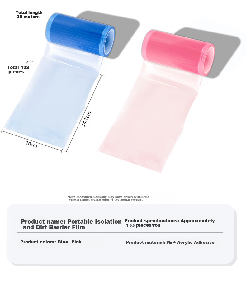 BWNK Hotel Disposable Toilet Seat Covers Travel Portable Full Coverage Sanitary Barrier Film Pink 8