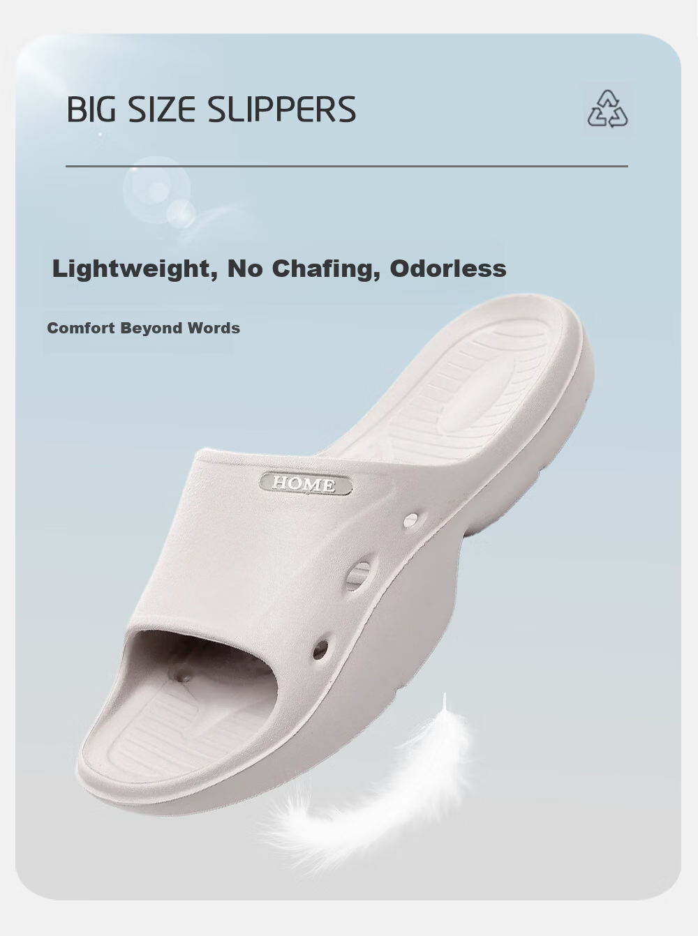 Aphrodite Elderly Non-Slip Slippers for Men Summer Indoor Bathroom Soft Sole Pregnant Women Home Cool Slippers Navy Blue Size 44-45 3