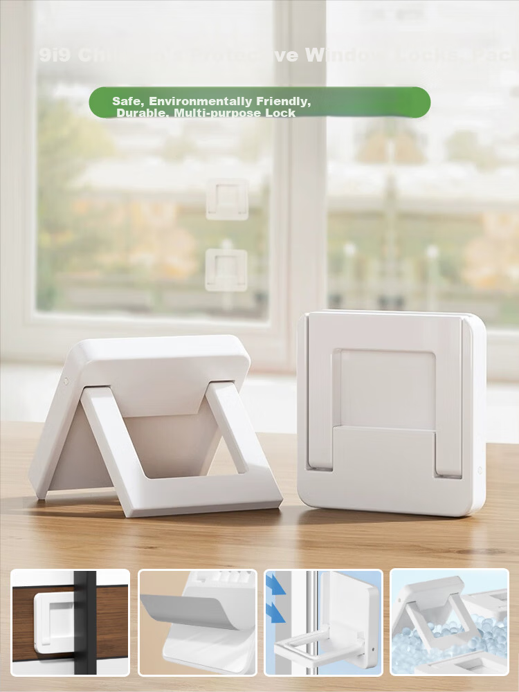 9i9 Children's Safety Window Lock Sliding Door Window Lock Drawer Lock Cabinet Handle Multifunctional 6-Pack A10 1