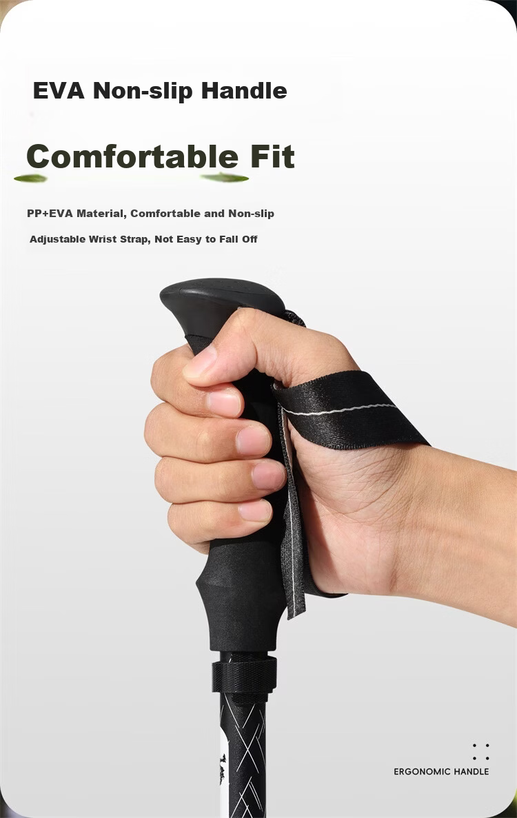 CAMEL Outdoor Hiking Pole Lightweight Foldable Aluminum Alloy Walking Stick Trekking Equipment Elderly Anti-Slip Cane P672 5