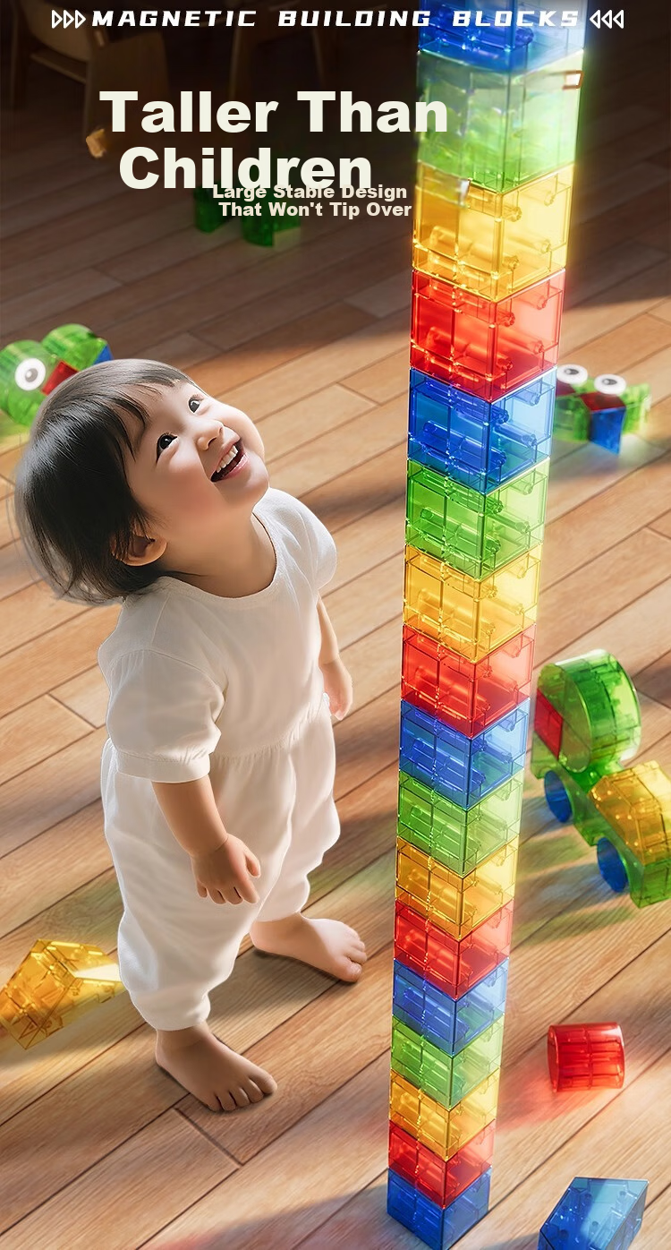 Beibei Kids Magnetic Building Blocks Early Education 3D Construction Toy for Boys and Girls Children's Day Gift 6