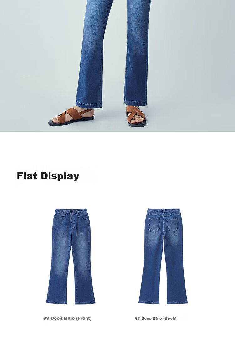 Giordano 2026 Summer High-Tech Cooling Slim Fit High Waist Cropped Flared Jeans for Women 05426317 19