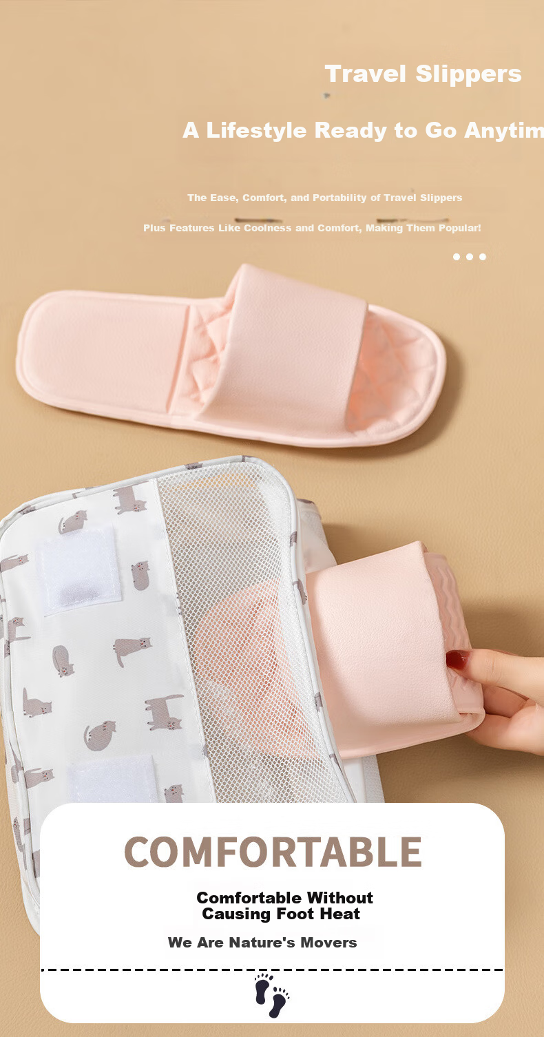 GUOLUOFEI Portable Folding Slippers for Travel, Couples, Outdoor Use, Summer, Bathroom, Shower Room, Indoor Sandals, Gray, Size S 1