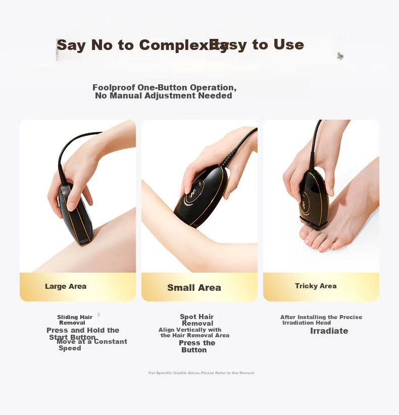 SMOOTHSKIN Black Gold Series Mini Home Laser Hair Removal Device for Men and Women, Facial, Full Body, Private Areas, Underarms, Smart Epilator, Birthday Gift for Women with 15% Government Subsidy 9