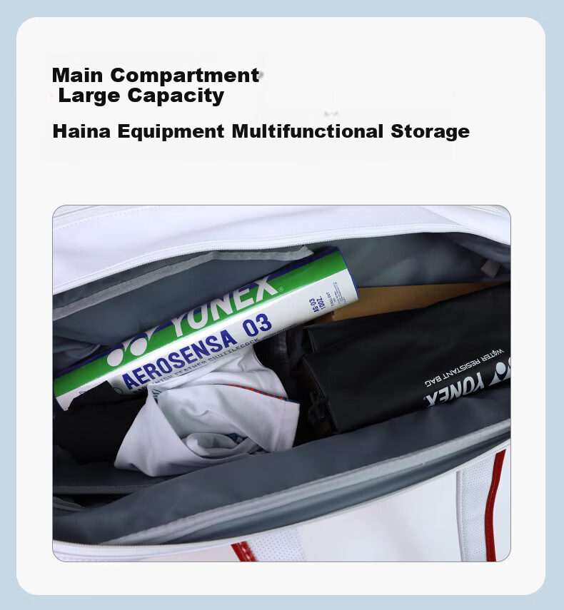 YONEX Multifunctional Large Capacity Badminton Bag BA02631WEX Smoky Green 6