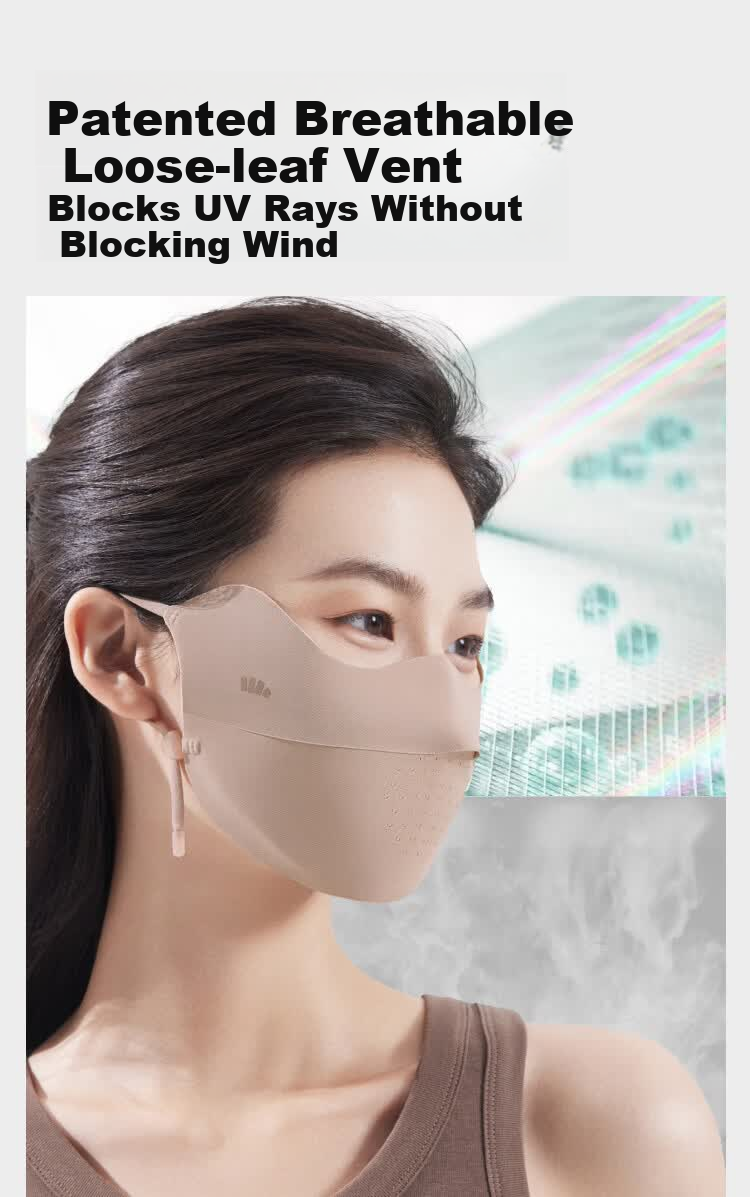 Beneunder Lightweight Breathable Sunscreen Face Mask Facekini High-Value Cycling Face Cover Green 8