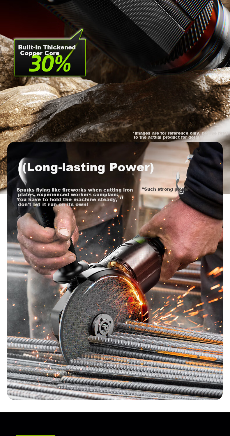 Woklife 21V Brushless Lithium Battery Cordless Angle Grinder Multi-Function Cutting Polishing High-Power Angle Polisher 6