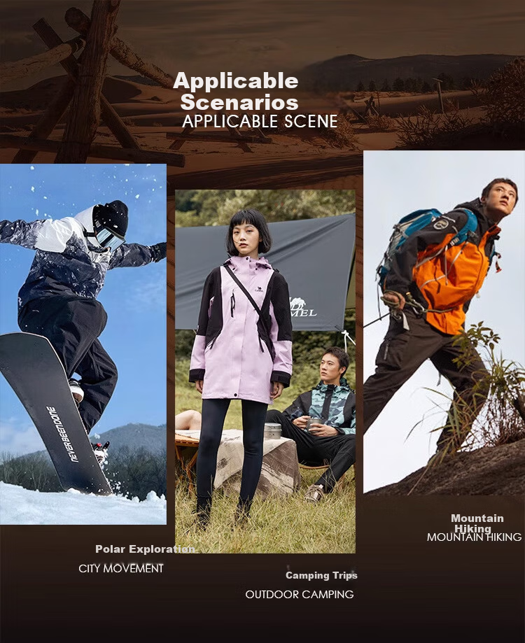 CAMEL [Zhuifengzhe Single Charge] Outdoor Water Play Windproof Breathable Couple Hiking Jacket W34CATG603B 7