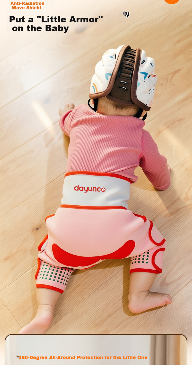 Kangshu Baby Crawling Suit Unisex Indoor Outdoor Anti-Dirt Knee Pads Belly Protection Diaper Cover Floor Cooling Isolation 15