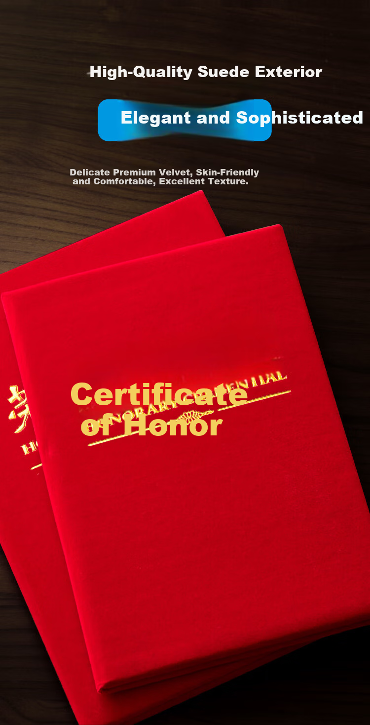 DSB 8K Single Pack Medal Style Honor Certificate Cover Inner Core Custom Glossy Gold Stamped Award Protective Sleeve Annual Ceremony Award [Includes 2 Inner Sheets] 051018 7