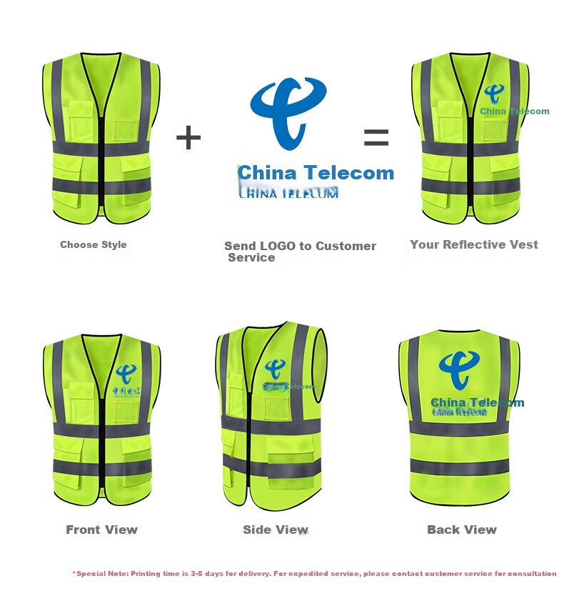 Haoma Reflective Vest Safety Workwear Construction Site Vest Vehicle Inspection Logistics Worker Reflective Jacket Thickened Multi-Pocket - Red [Same/Next Day Delivery] 7