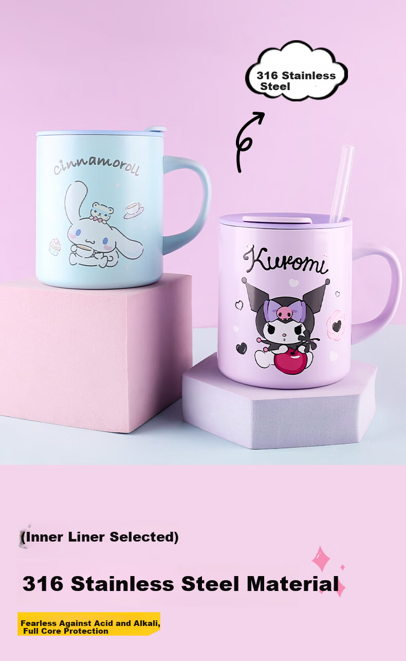 Milonbear Ultraman Kids Milk Mug Insulated Stainless Steel 316 High Temperature Resistant Anti-Drop Graduated Cup 2