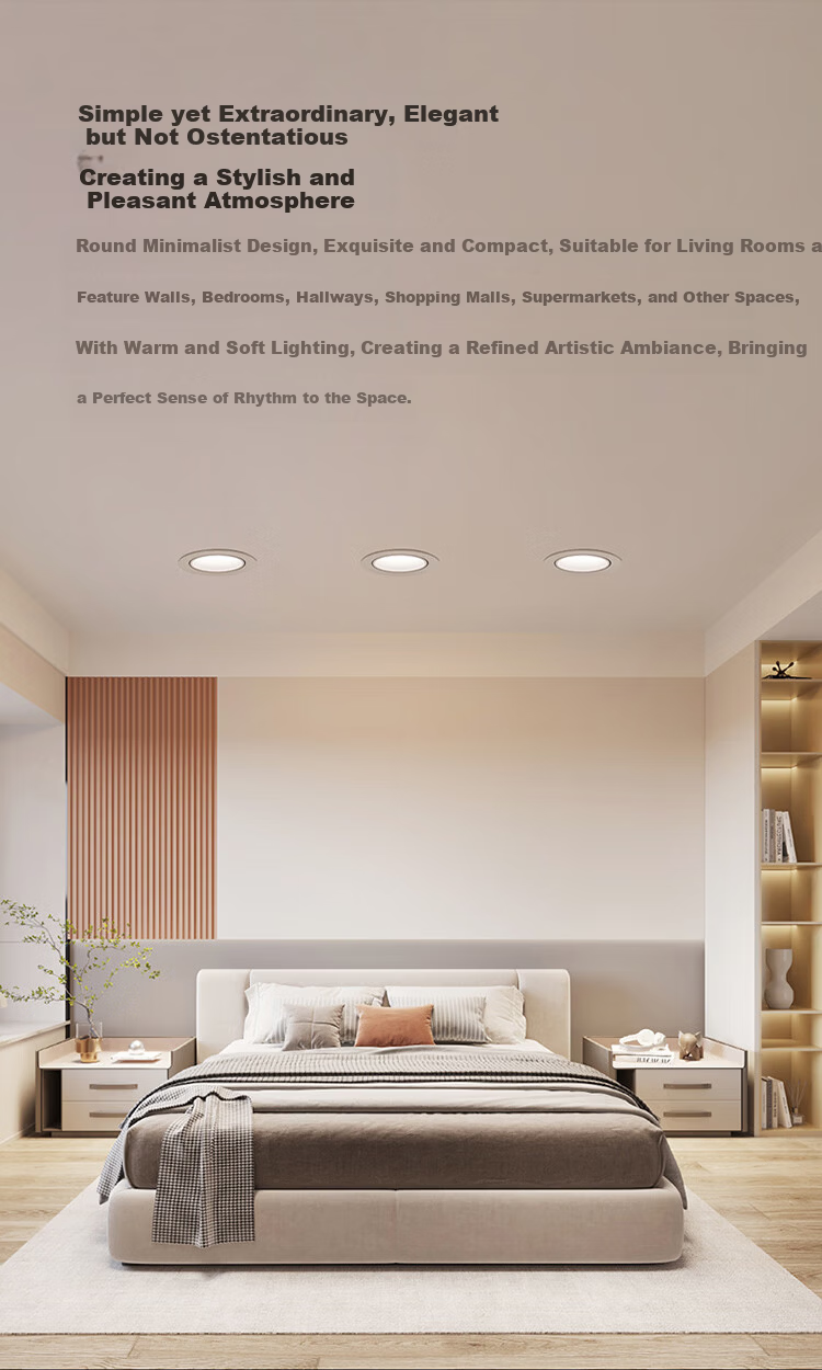 OPPLE High CRI Anti-Glare LED 24° Adjustable Spotlight Bright Aluminum 7W White Light Cutout 7.5-7.8cm 8