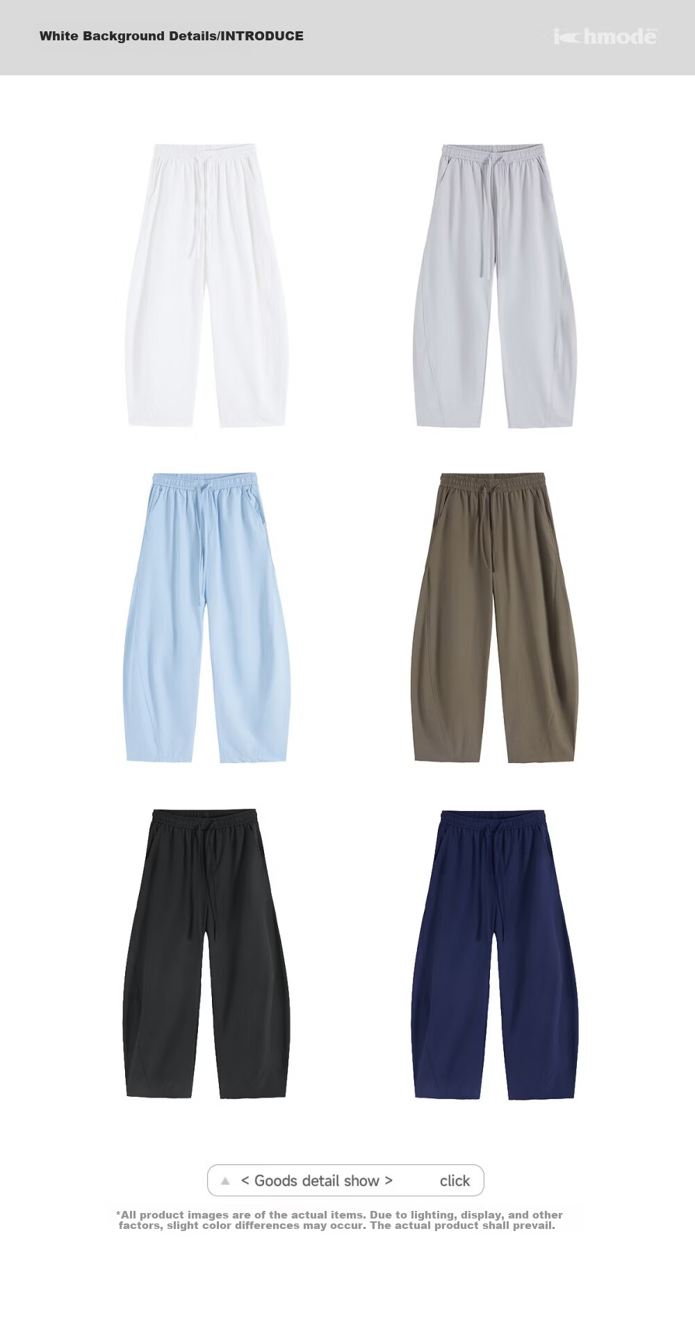 ICH MODE Women's American Style Straight White Pants Summer Loose Popular Cargo Pants Sports Pants Wide Leg Casual Pants Black S 2