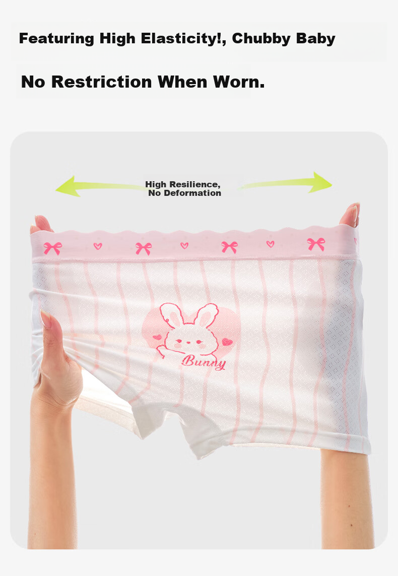 MiiOW Girls Ice Silk Underwear Summer Thin Seamless Modal Boxer Shorts for Girls Age 3-12 2