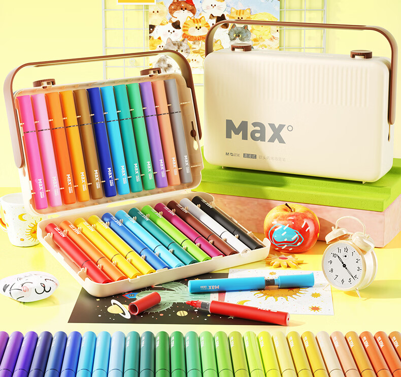 M&G 36-Color Acrylic Marker Pens MAX Foldable Direct Ink Children's Student Drawing Graffiti Hand-Painted Birthday Gift 18