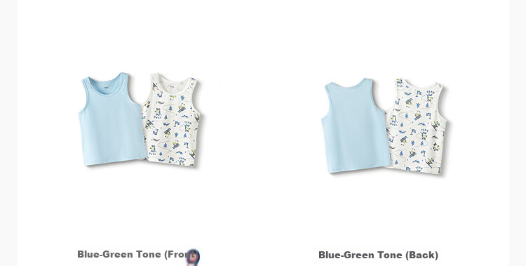 Balabala Kids Vest 2-Pack Spring Autumn Boys Girls Base Layer Top for Toddlers and Children 25