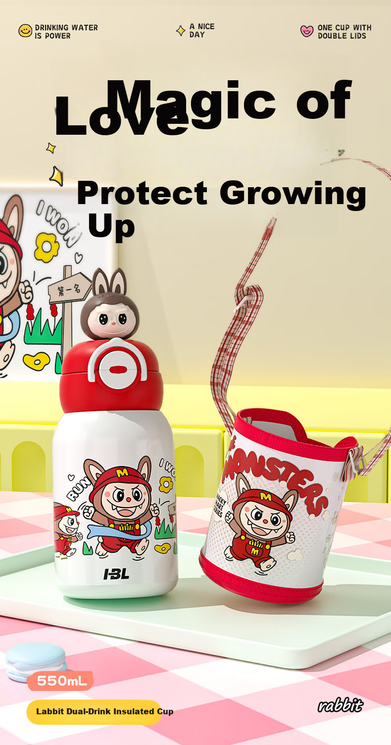 COOKSS Kids Insulated Water Bottle Large Capacity High-Quality Student Water Cup for Elementary and High School Boys and Girls 1