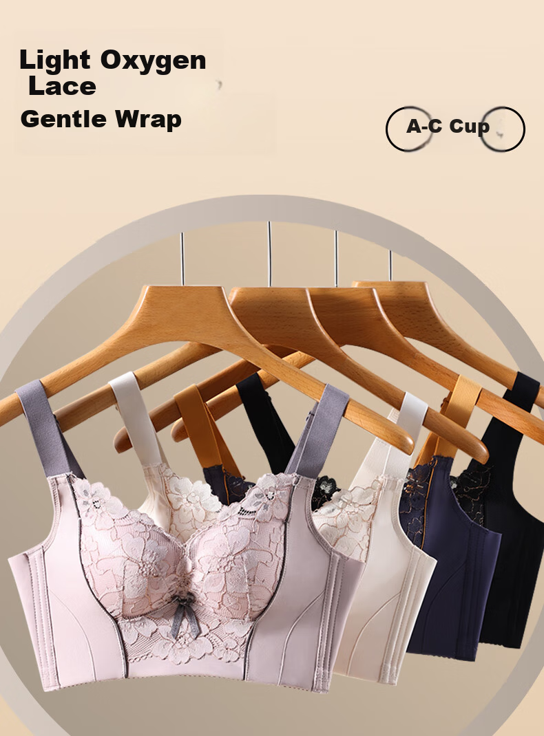 Tingmei Small Bust Push-Up Wireless Bra for Women, Side Support, Anti-Expansion, M Cup 1