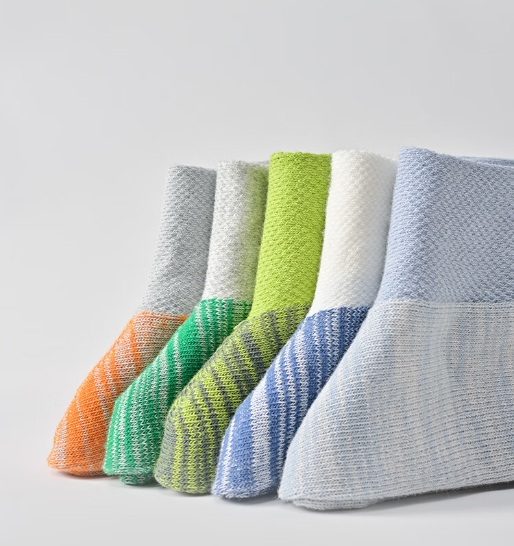 JEEP Kids Socks A-Class 100% Pure Cotton Mugwort Essential Oil Summer Thin 10A Antibacterial Odor-Resistant Mesh Breathable Boys Socks 3