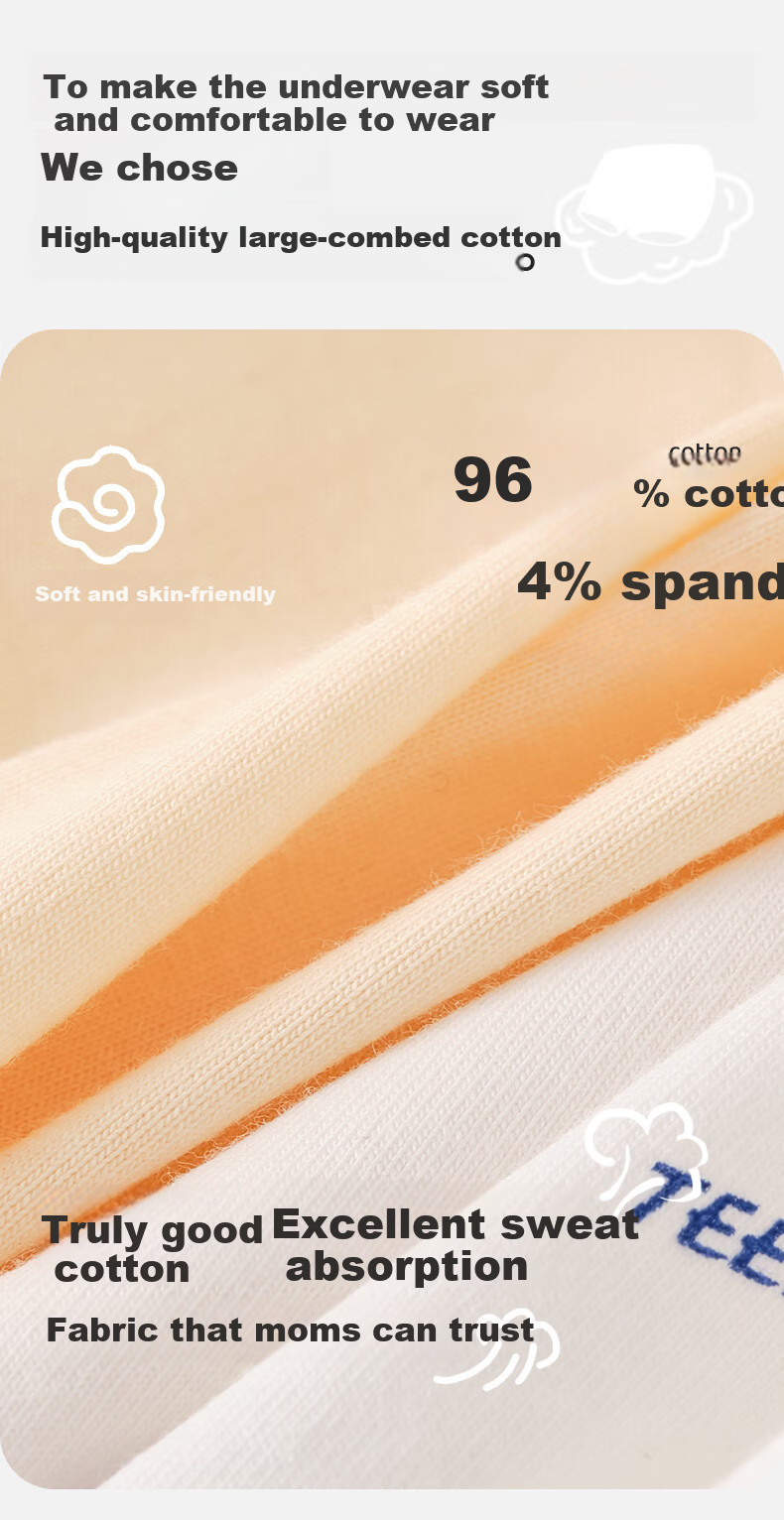 Miiow Children's Underwear Boys 3-Pack Pure Cotton Class A Boxer Shorts Youth New 6-12 Years Old 100% Cotton Boys' Shorts 2
