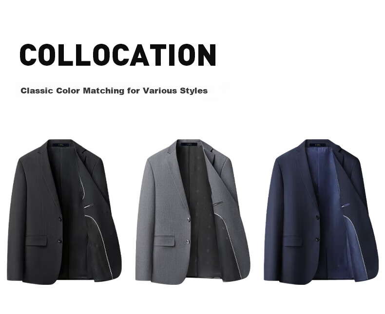 FIRS Anti-Wrinkle Non-Iron Men's Four-Season Business Casual Suit Jacket Professional Workwear Outerwear 7
