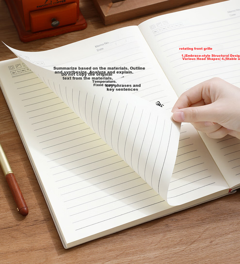Faramon A4 Thick 240-Page Lined Notebook Large Business Journal University Exam Study Work Record Customizable Brown 7