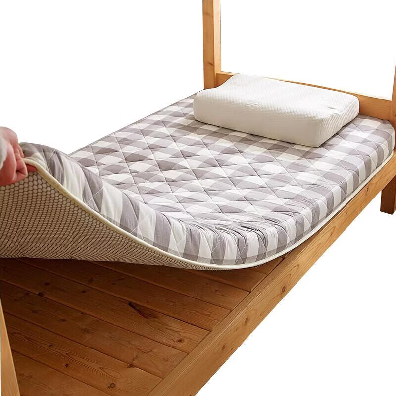 Wuyinliangpin Class A Maternity Student Dormitory Bed Cover, 120x200cm Single Bed Pad, 1.2 Meter Bunk Bed, Gray Plaid