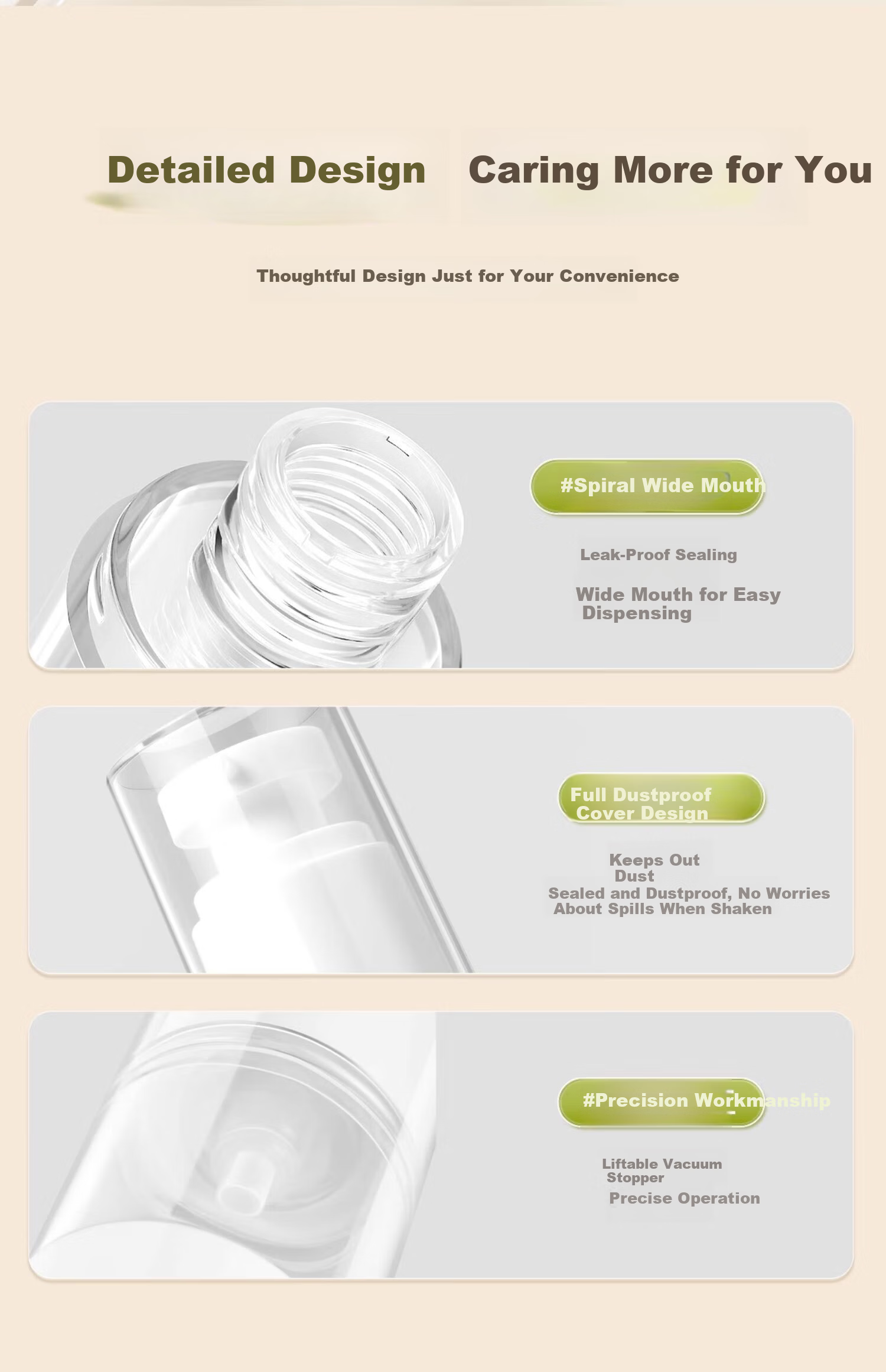 Ouyizi Vacuum Refill Bottle Set Travel Spray Makeup Shampoo Press Lotion Empty Portable 4-Piece Set 50ml 13