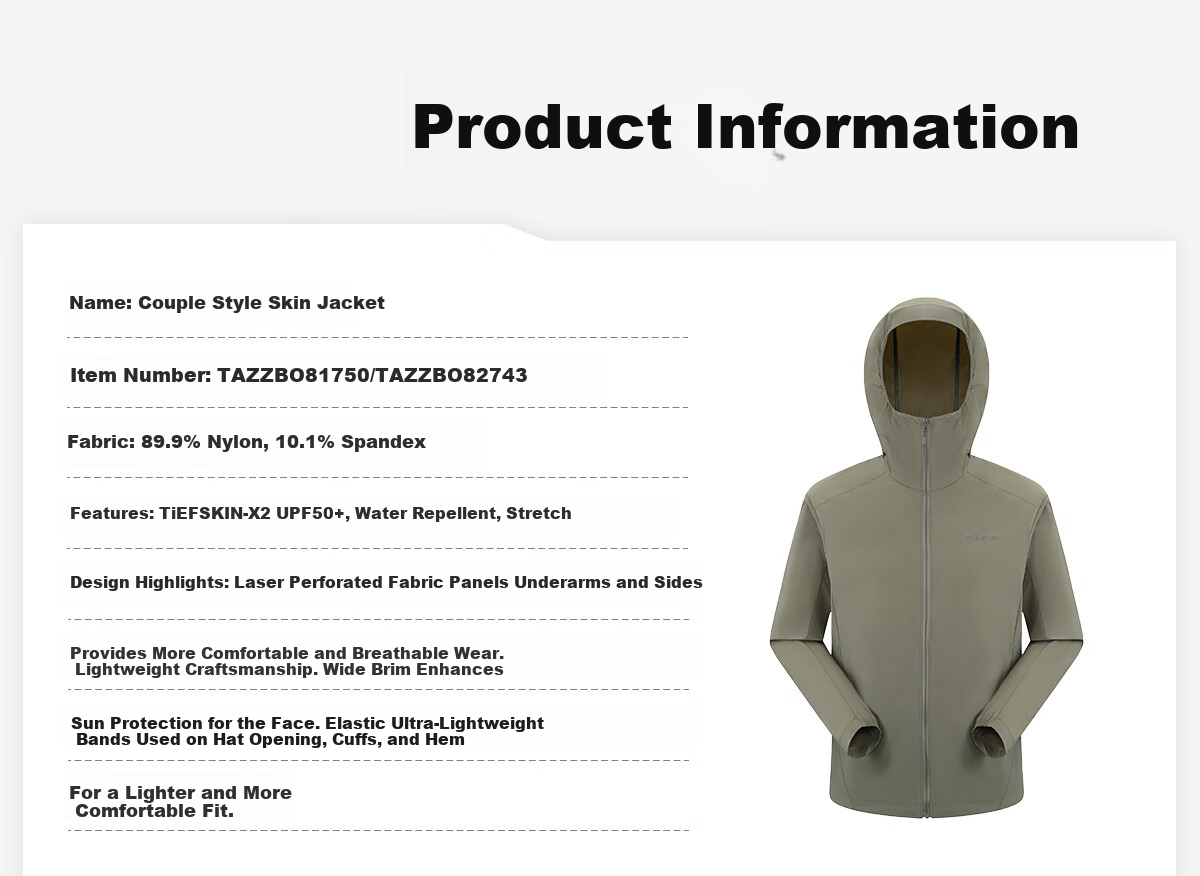 TOREAD Sun Protection Jacket 2026 New Outdoor Couple Skin Jacket UV Protection UPF50+ TAZZBO81750 4