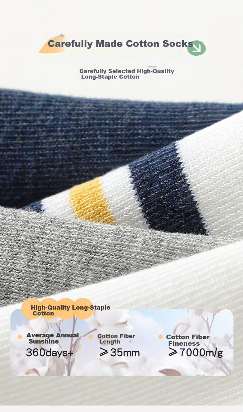 LangSha Kids Socks Boys Cotton Mid-Calf Socks Comfortable Breathable Casual Sports Socks for Boys Spring Autumn Winter 3