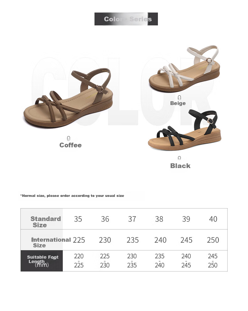 MULINSEN Women's New Commuter Elegant Roman Sandals Breathable Lightweight Summer Sandals Coffee Size 35 5