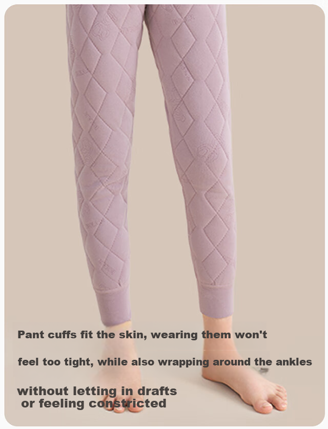 XUEXIMAN Kids Thermal Underwear Autumn Winter Thickened 100% Wool Lined Warm Pants Girls School Uniform Essential 9