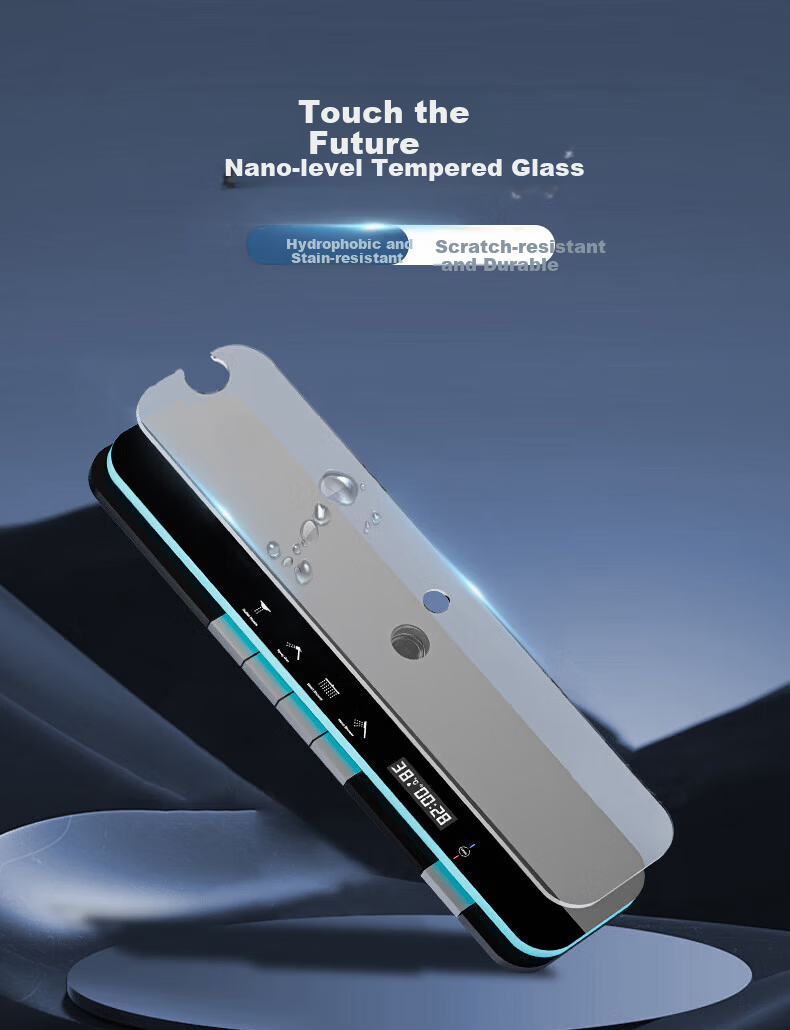 IVORPO [Germany] Smart Thermostatic Digital Display Self-Cleaning Shower Head Set Integrated Complete Shower System 6