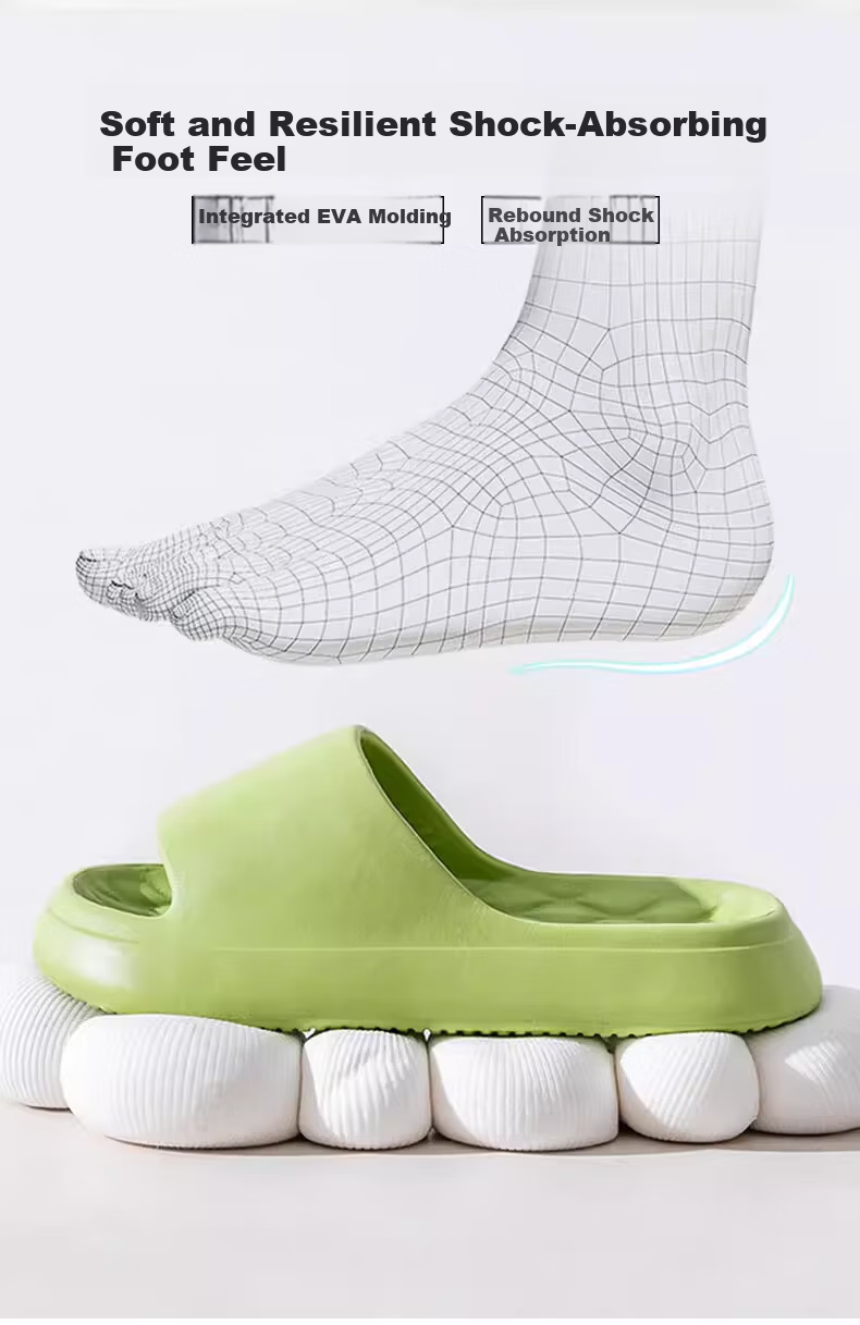 Qiumuxi Men's Thick-Soled EVA Slippers Outdoor Non-Slip Home Casual High-Value Women's Sandals Couples Soft-Feel Slippers 3