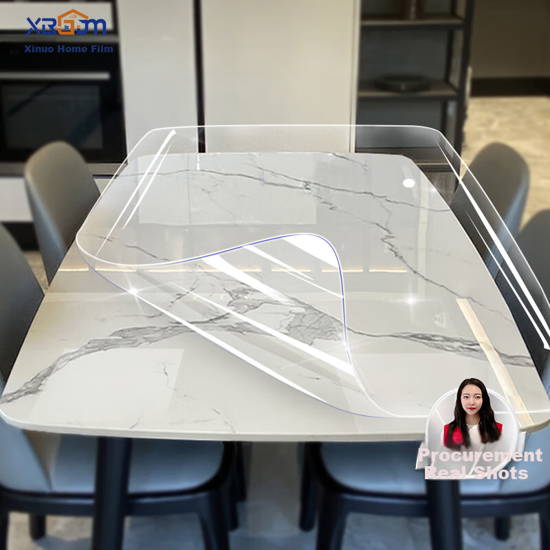 Xinuo Marble Dining Table Protective Film High Temperature Resistant Anti-Scald Coffee Table Furniture Sticker Kitchen Countertop Self-Adhesive Transparent Film