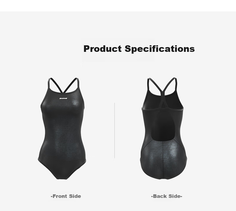SWANS Women's One-Piece Triangle Swimsuit Professional Training Chlorine-Resistant UV Protection Racing Hot Spring Swimwear Black XL 13