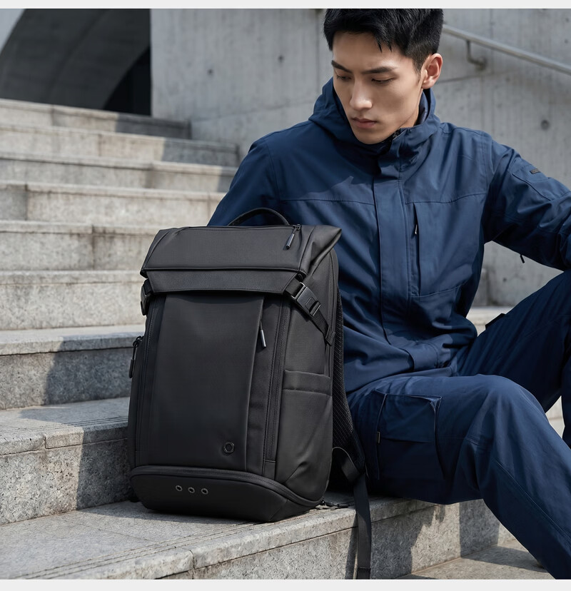 JD Jingzao Expandable Large Capacity New Business Travel Laptop Backpack Lightweight Sports Men's Shoulder Bag 17
