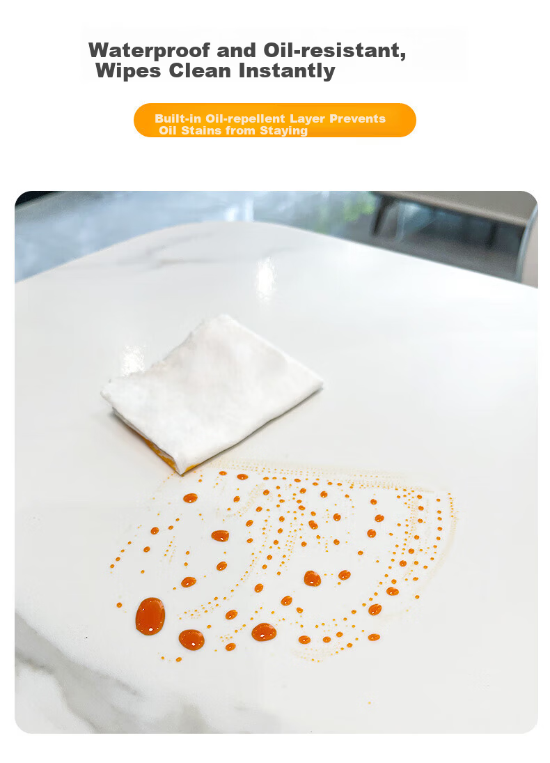 Xinuo Marble Dining Table Protective Film High Temperature Resistant Anti-Scald Coffee Table Furniture Sticker Kitchen Countertop Self-Adhesive Transparent Film 7