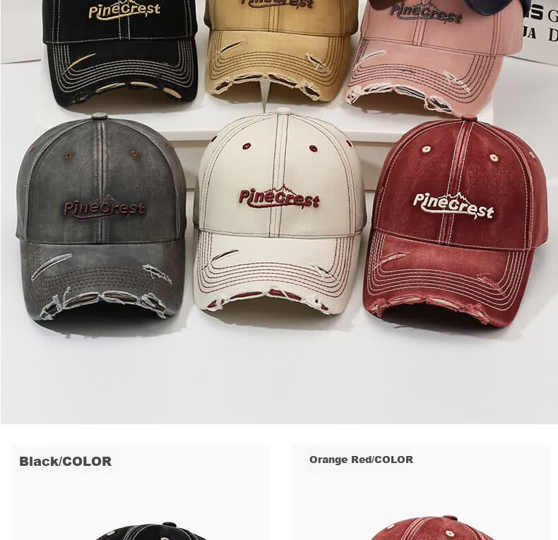 RED DRAGONFLY Women's Ripped Baseball Cap Spring Summer Sun Protection Outdoor Sports Sun Hat Hiking Duckbill Cap 14