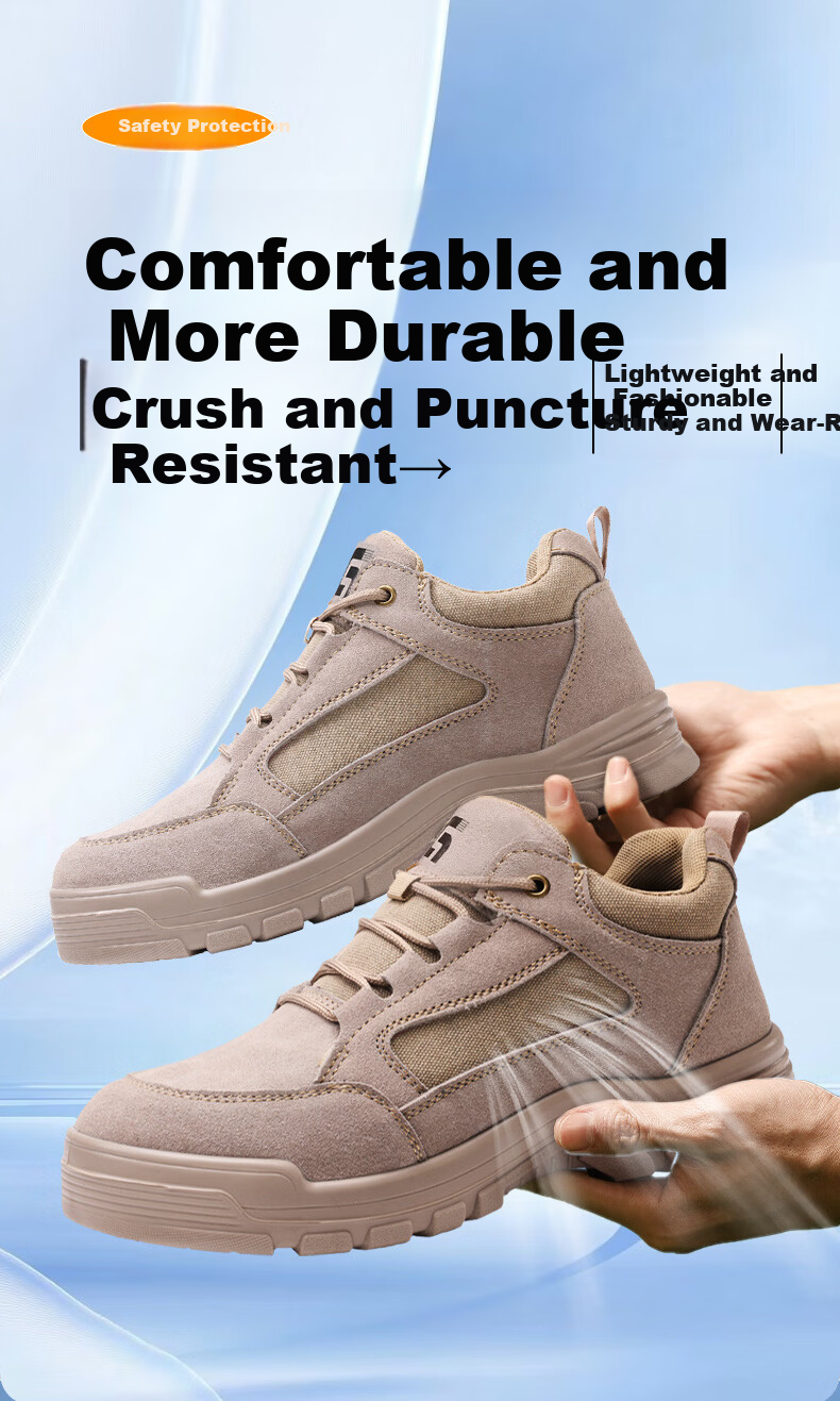 GUYISA Men's Summer Breathable Insulated Electrician Safety Shoes Anti-Smash Anti-Puncture Comfortable Durable Work Shoes 5115NKV Size 41 1