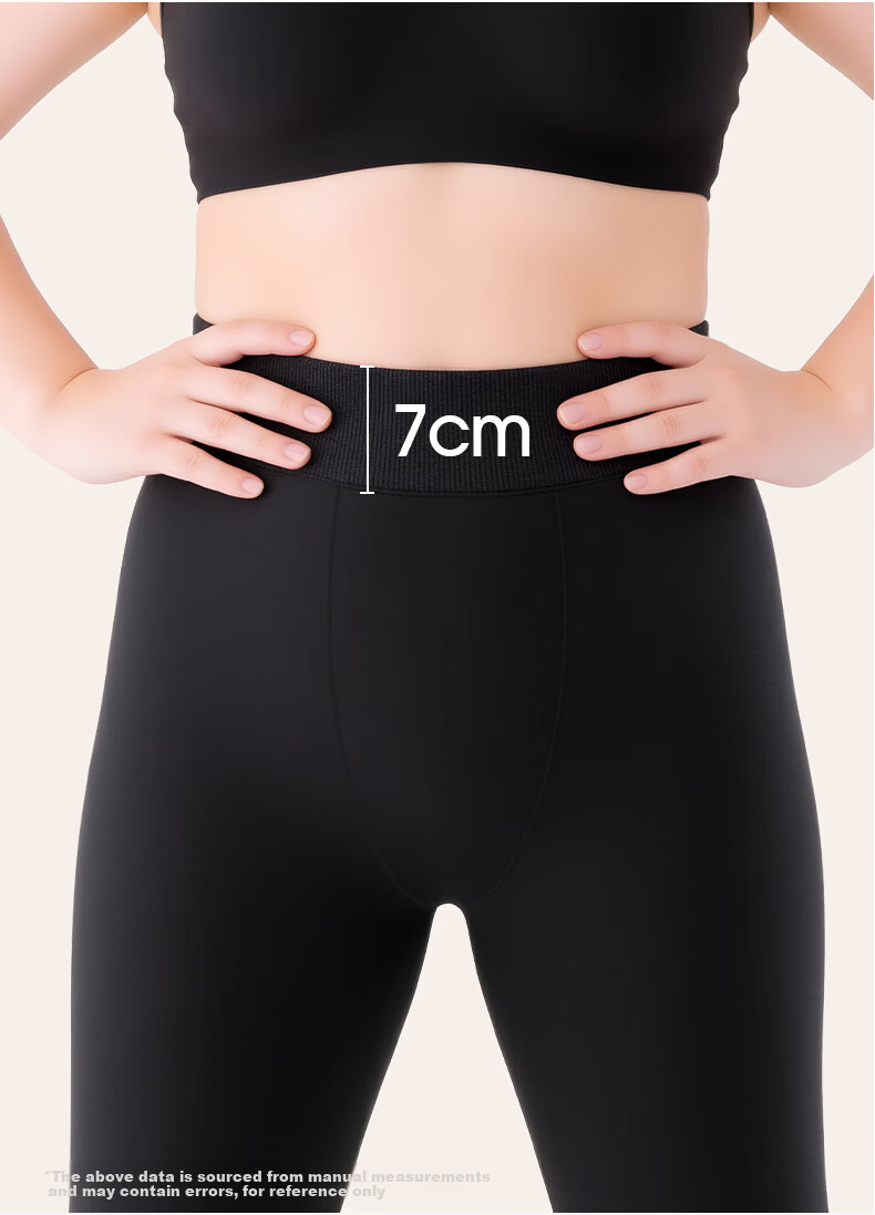 Afandi Black Plus Size Thermal Leggings for Women Autumn Winter High Waist Tummy Control Slimming Anti-Snag Wearable Tights 11