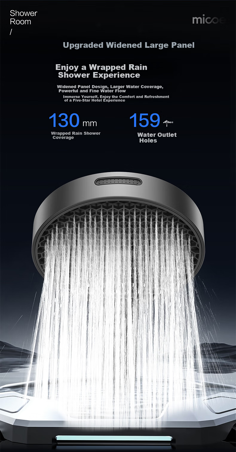 MICOE Boost Shower Head Adjustable Water Flow Handheld Shower with Spray Gun Function HS147 5